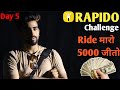 Rapido Challenge Day 5 | Rapido captain earning | Best part time job for students | Rapido bike taxi