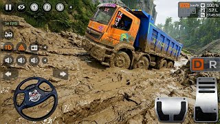 HEAVY 12 WHEELS BHARAT BENZ TRUCK IN EXTREMELY OFF-ROAD | BUS SIMULATOR INDONESIA screenshot 2