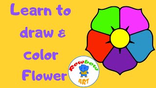 Coloring and Drawing Flower | Funny drawings for children