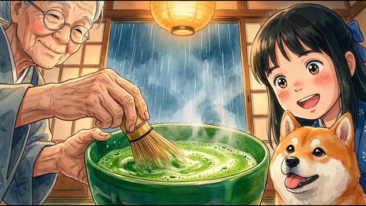 Rainy Peaceful Day with Grandma ☔ & Cooking | Ghibli Style