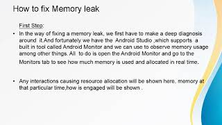 Memory leaks in Android