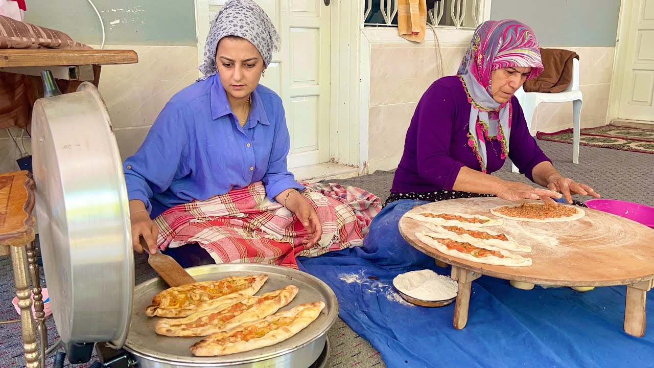 YENİ EV TANDIRI TAVUKLU PİDE KIYMALI PİDE YAPTIK ~ KÖY EVİ GELİN KAYNANA LEZZET TARİFİ
