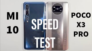 Xiaomi Mi 10 vs Xiaomi Poco X3 Pro Speed Test