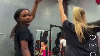Two Besties Twerking In Gym