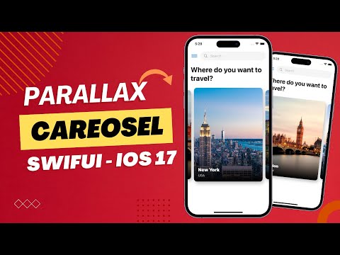 Parallax Carousel Scroll - SwiftUI - iOS 17 - Xcode 15 - SwiftUI Tutorials