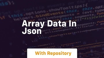 Array data in json