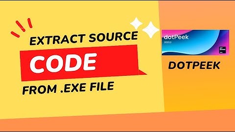 Extract Source code from .exe file