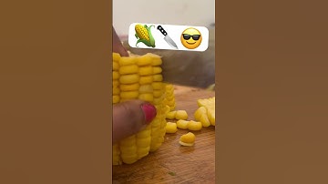 Try to Remove Corn Kernels Like a Pro! #shorts #shortsfeed #corns