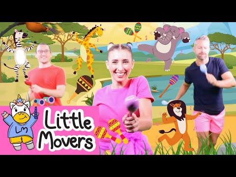 SAFARI SHAKER DANCE  | Prop dance for kids | sensory dance for toddlers | Little Movers