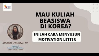 Inilah Cara Menyusun Motivation Letter Beasiswa Korea