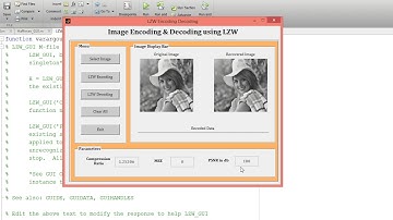MATLAB code of Image Encoding and Decoding with LZW