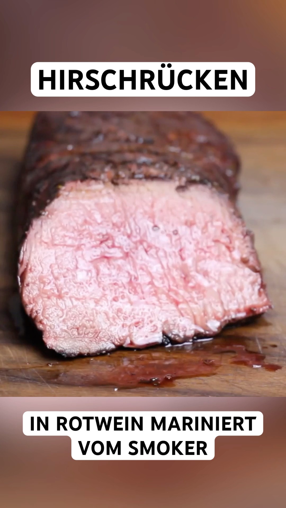 In Rotwein marinierter HIRSCHRÜCKEN vom Smoker #wild #bbq #shorts - YouTube
