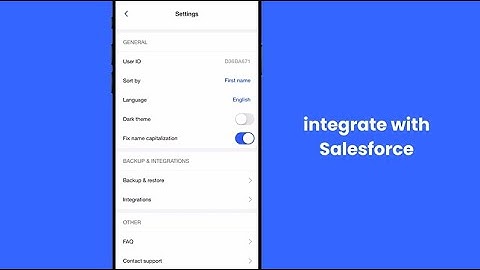 Salesforce Integration - Business Card Scanner for companies