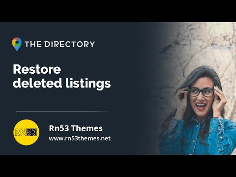 Restore deleted listing - The Directory PHP Template