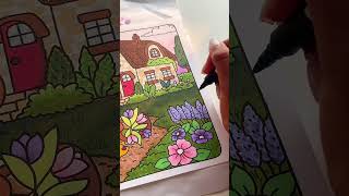 colour with me - grass details!✨#colortok #coloring #adultcoloring #colouringpage #coloringbook