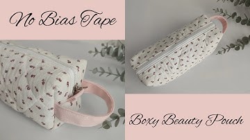 Boxy Pouch with Handle and No Bias Tape | Easy Boxy Bag | Boxy Bag Sewing Tutorial #diy #diy #sewing
