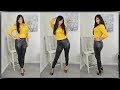 Miss Selfridge Leather Trouser Pants Review With Cassie Clarke Miss Selfridge Leather Trouser Pants Review With Cassie Clarke