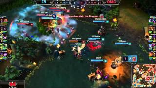 LCS Moments - C9 vs OMG - Elise survives