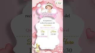 INVITACIONES DE BAUTIZO NIÑA
