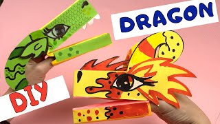 Easy DIY Paper Dragon Puppet TikTok / How to make a paper DRAGON PUPPET / DIY Тик-Ток драконы