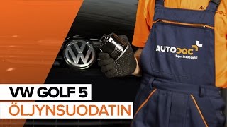 Kuinka korvata Öljynsuodatin VW GOLF V (1K1) - opetusvideo