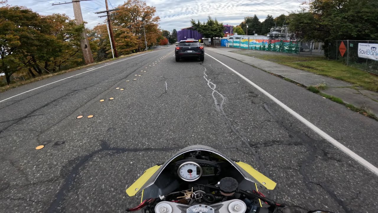 Kawasaki ZX6R Thursday Cold Commute Ride & Beautiful October Fall ...
