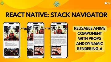 React Native Stack Navigator:  Reusable Anime Component with Props and Dynamic Rendering-  6