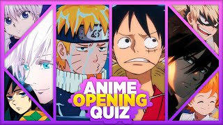 GUESS THE ANIME OPENING QUIZ (VERY EASY  OTAKU)  ANIME CHALLENGE | Anime QUIZ  Otaku test