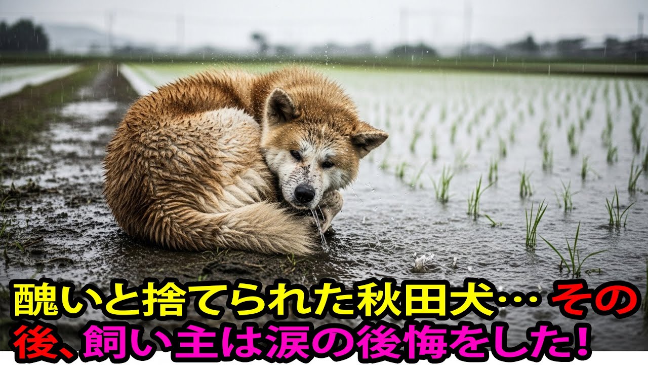 醜いと捨てられた秋田犬… その後、飼い主は涙の後悔をした！