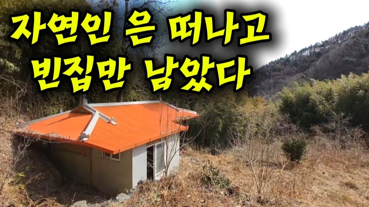 시골마을 산속에 빈집을 두채나 놔두고 사람들은 사라졌다 
