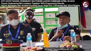 CFFI FOUNDER/CHAIRMAN CF DR. ROGELIO C. TOMOL | OATH TAKING CEREMONY COMPLETE SPEECH | APRIL 30 2022