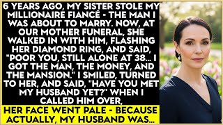 My Sister Stole My Millionaire Fiancé—6 Years Later at Mom’s Funeral, She Froze Seeing My Husband...