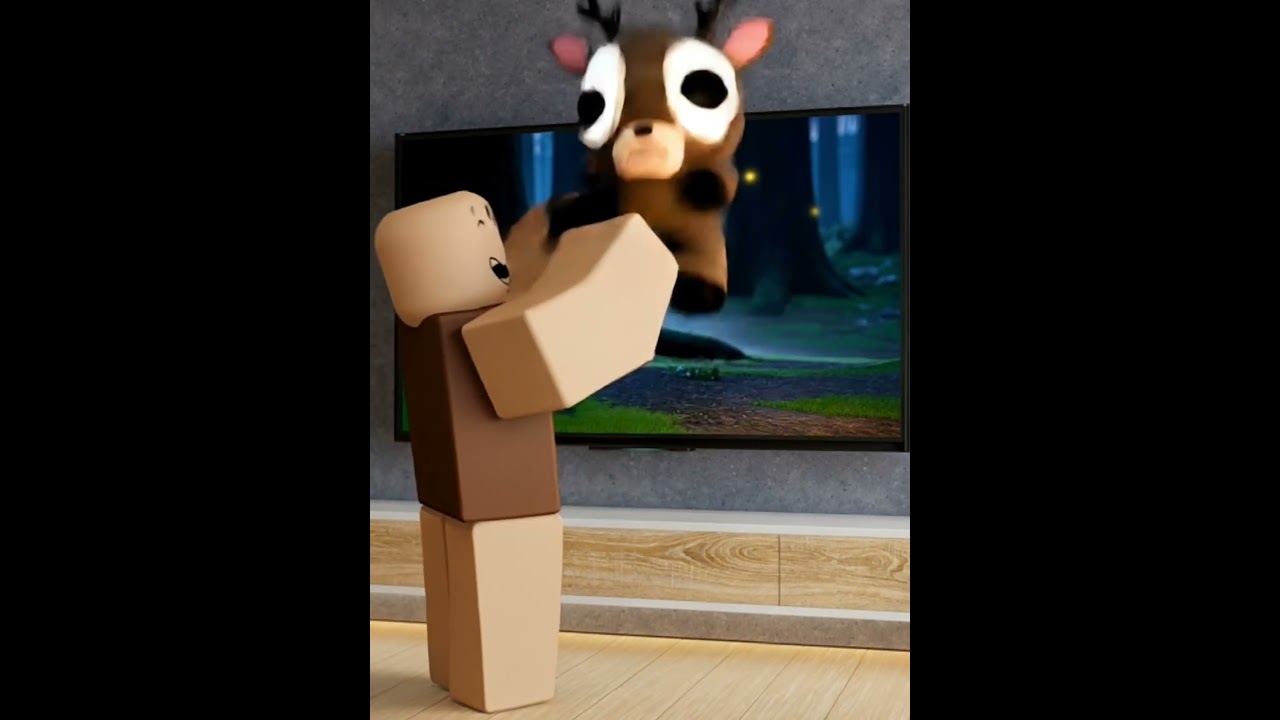 When Carl sees a baby deer video! 😋😍 #roblox #99nightintheforest