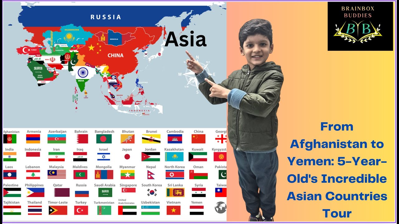List Of Asian Countries| Asia Countries Kids Learning |Asian Countries ...