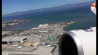 Enjoy a beautiful view of the san francisco bay area -- and airbus
a350's wing as we depart international airport (sfo) on h...