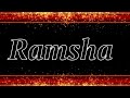 Ramsha name status (love name status)i miss you status