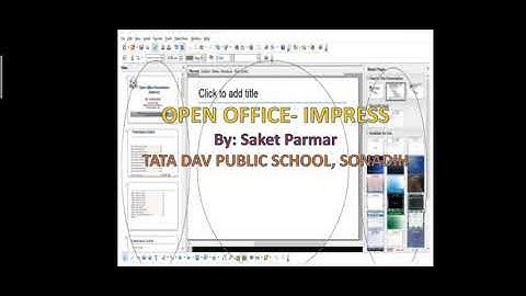 Open Office - Impress for class VI
