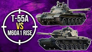 💥 War Thunder. Т-55А versus M60A1 RISE