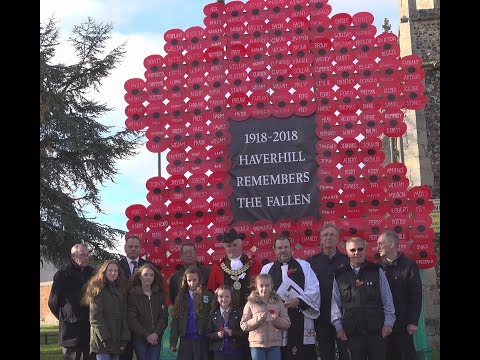 Giant Poppy Unveiling Haverhill 27th Oct 2018