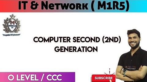 Computer Second Generation #O_Level #BCA # BTech #BE #computerlanguage #computer #computerscience