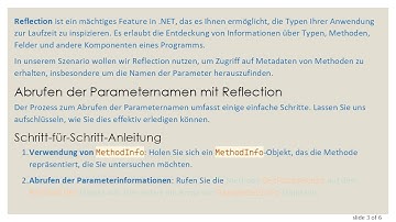 So rufen Sie Methodenparameter-Namen in C#  mit Reflection ab