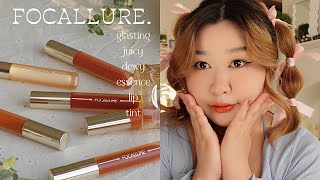 môi khô bơi vào đây💖 chất son bóng siêu dưỡng focallure glasting juicy dewy essence lip tint!