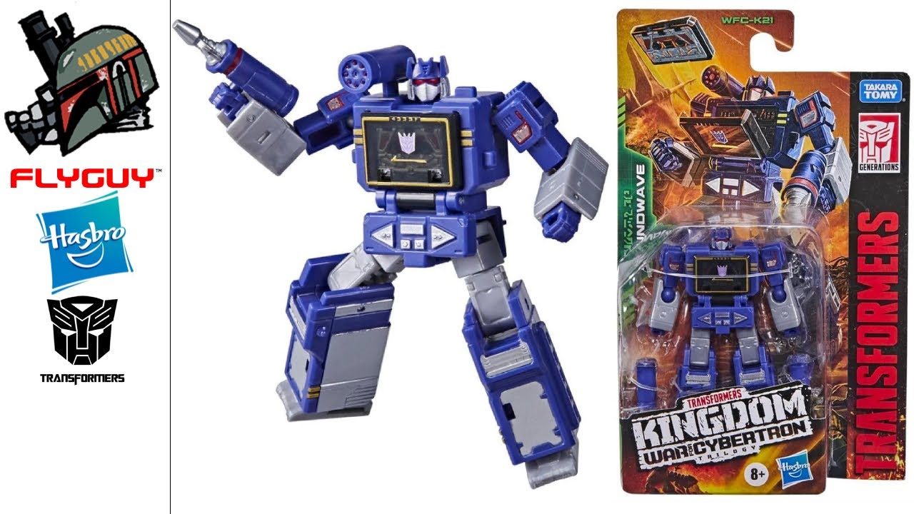 FLYGUYtoys Hasbro Transformers Kingdom Core Class Soundwave Review WFC K  Toy Action Figure Review
