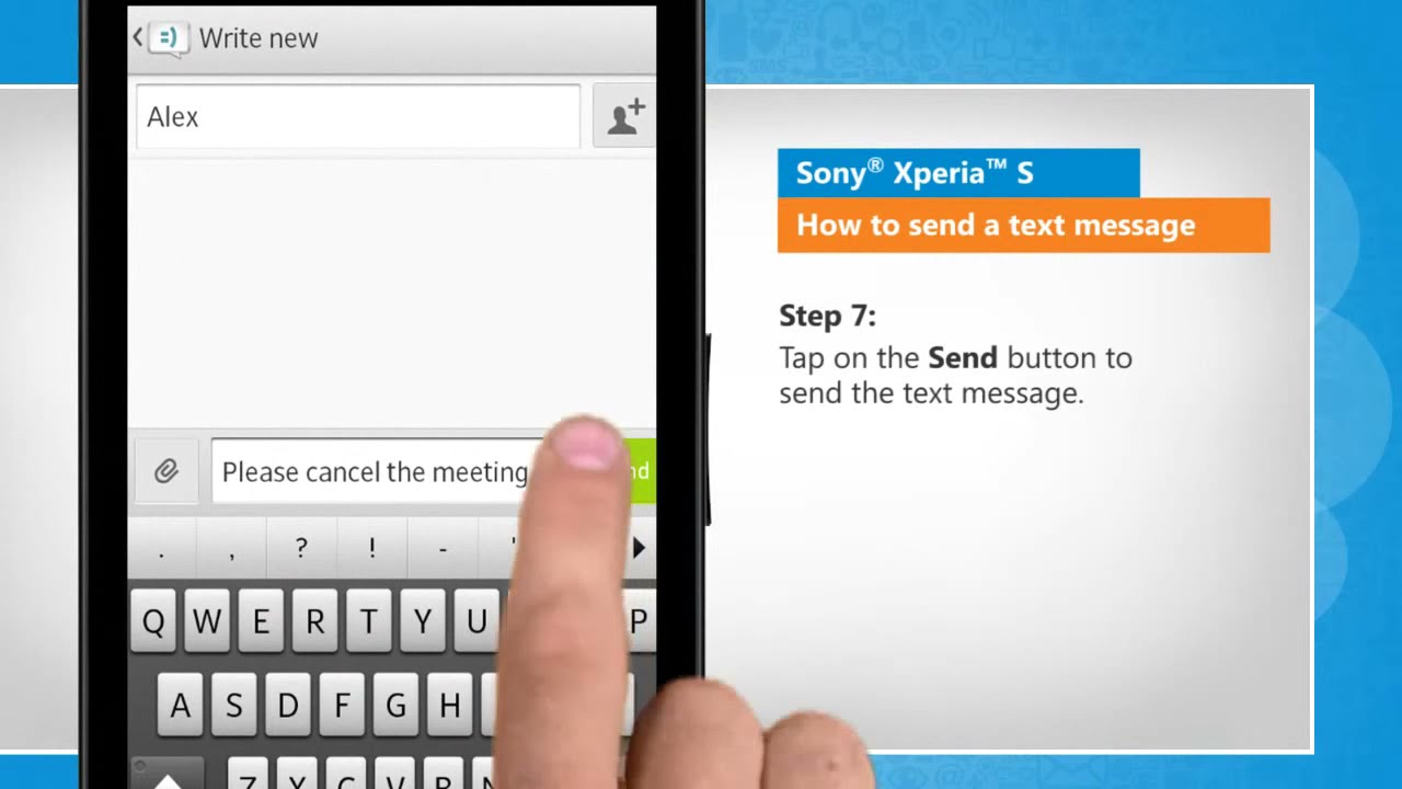 how to send a text message in sony 174 xperia s youtube how to make message