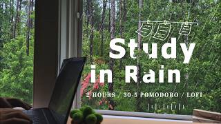 2-HOUR STUDY WITH ME ☔ / Rainy Lofi for Deep Focus / Pomodoro 30-5 / ADHD-Friendly screenshot 5