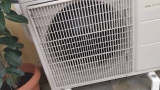 Fujitsu ASYG24KLCA outdoor unit heating mode, 340W , 9C out, 22C in