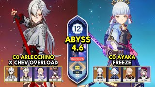 C0 Arlecchino x Chevreuse & C0 Ayaka Freeze | Spiral Abyss 4.6 Floor 12 9 Stars | Genshin Impact 4.6