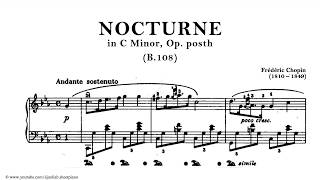 Nocturne in C Minor, Op. posth. (B.108) – Frédéric Chopin | Piano Sheet Music