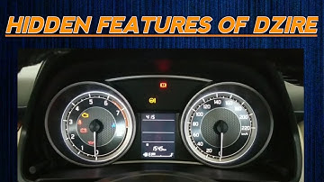 Instrument cluster settings (hidden features) of maruti suzuki dzire 3rd generation