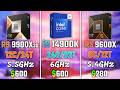 RYZEN 9 9900X3D vs INTEL i9-14900K vs RYZEN 5 9600X | Test in 6 Games